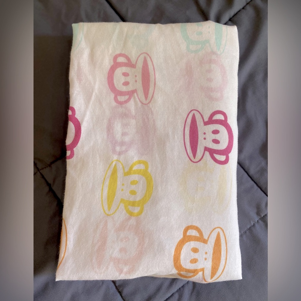 Paul Frank Logo print fitted twin top sheet GUC
